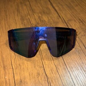 Easton Purple 27 Half-Rim Sport Shield Sunglasses W/ Cat 3 UV Blocking Lens